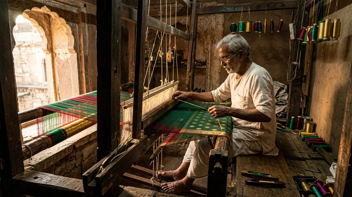 The Complete History & Royal Heritage of Chanderi Weaving: Madhya Pradesh's Timeless Textile Legacy