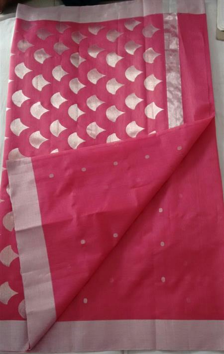 Handwoven Chanderi saree Kareena Pallu - Authentic Traditional Chanderi Saree