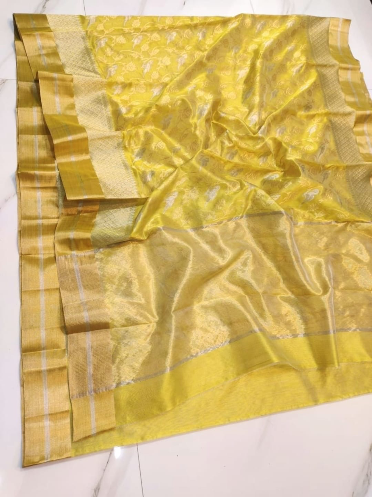 Radiant Sunshine Yellow Pure Pattu Silk Saree