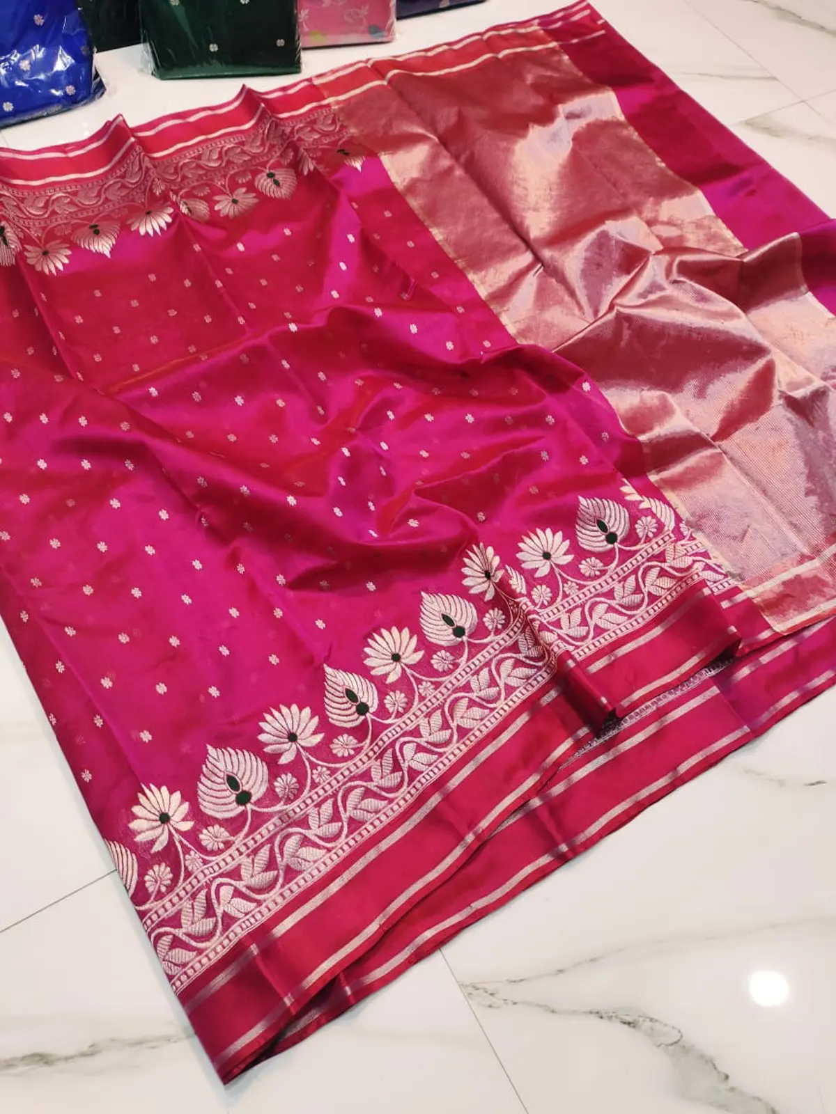 Rani Pink Pattu Silk Saree
